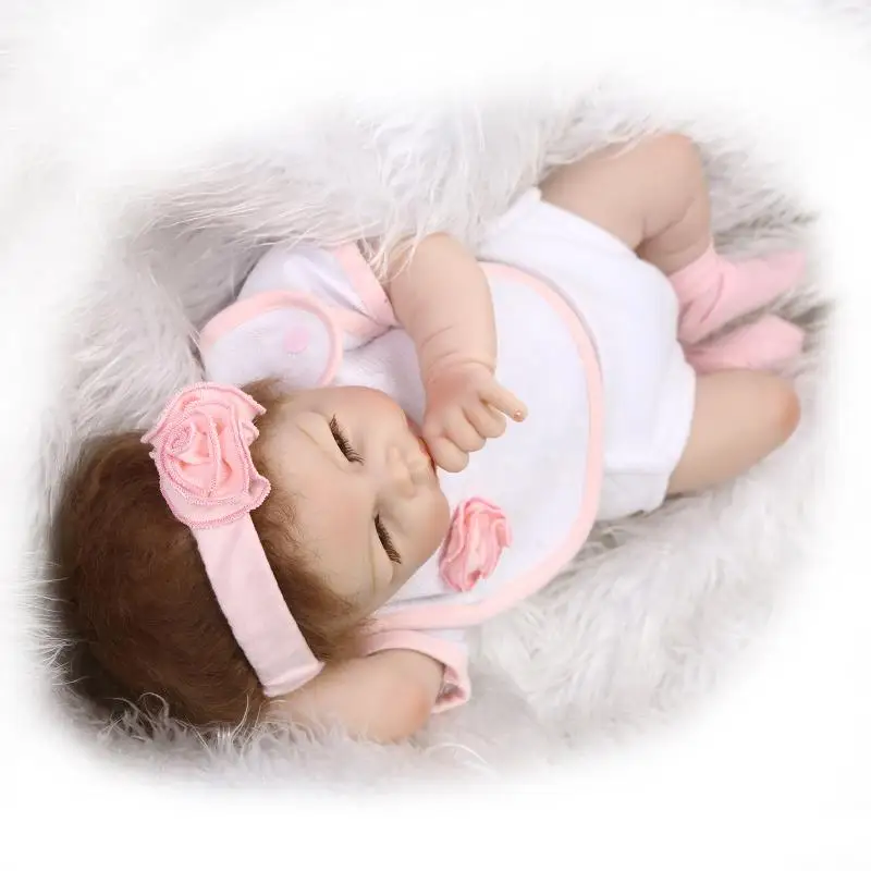 Hot Sale Reborn Baby Doll Mini 50cm Full Body Silicone Reborn Dolls Babies Lifelike Realistic Newborn Doll Toy With Cute Headba Buy Adorable Cuddly Sweet Doll Christmas Gift Doll Toy Christmas Gfit Baby