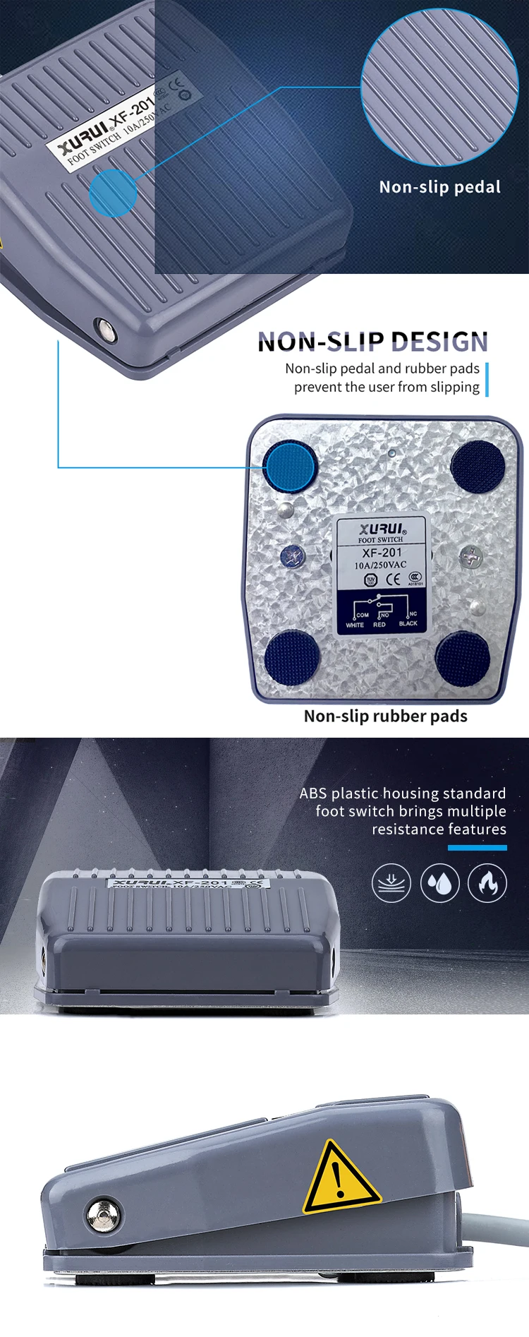 Fs201 10a 250v Electronic Foot Pedal,Foot Pedal Controller Buy
