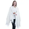 OEM custom premium luxury European / hand-woven / infinite ring necklace plush / warm winter / leather shawl / cashmere fur scar