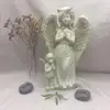 SMALL SIZE SOLAR BATTERY LED LIGHTED RESIN ANGEL FOR GARDEN CHRISTMAS NEW YEAR HOLIDAY DECORATION