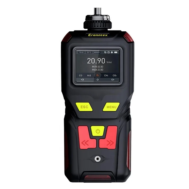 
High Precision CO H2S O2 Ex(LEL CH4) 4 gas detector pump type multi gas detector meter toxic and harmful gas sensor 