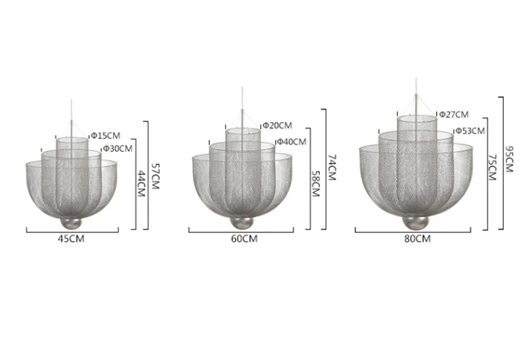 Modern and luxury ceiling light for hotel and restaurant LED 18W chandelier luxury lamp steel pendant chandelier