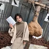 ASM ANNA fashion wool short coat medium length skirt suit women clothing two pieces set
