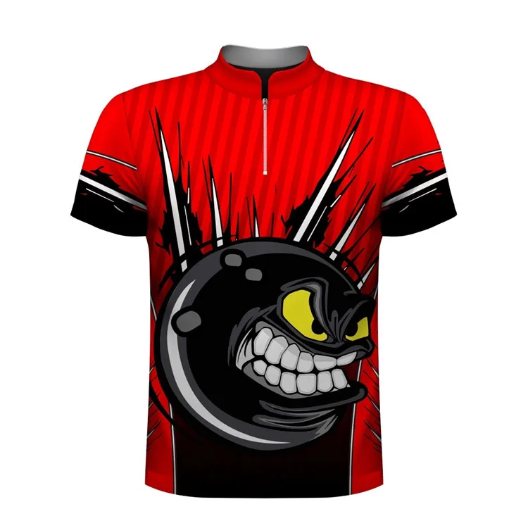 cheap price custom made bowling polo shirts