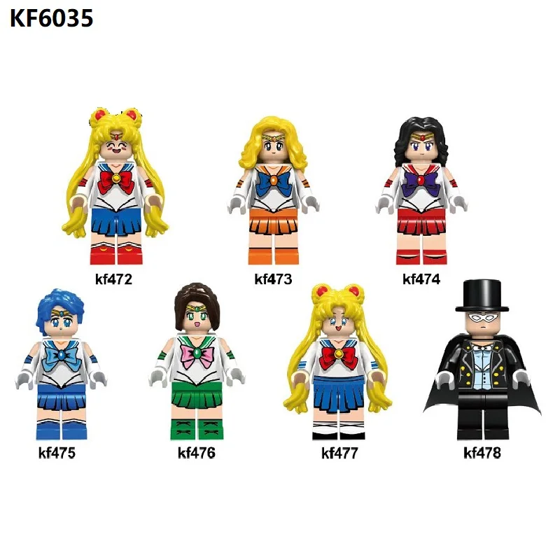 Custom Sailor Moon Minifigure Block Toy on lego Bricks Lita Sailor Jupiter 