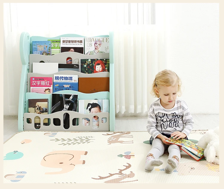 Feelkdis Contemporary Foldable Durable Baby & Kids Toy Storage Shelf Basket Furniture for Living Room and School manufacture