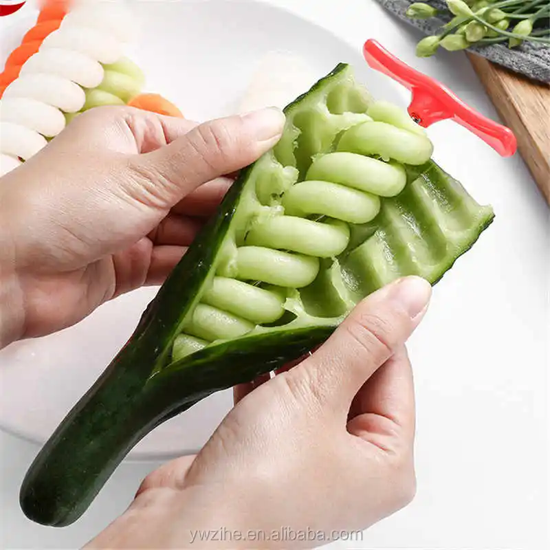 1pc Vegetables Spiral Knife Carving Tool Potato Carrot Cucumber