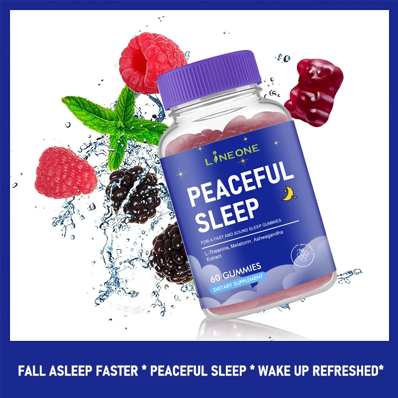 OEM Sleep Well Gummies Vitamin Gummies Candy Sleep Deep Recovery Low Sugar Bear Non-melatonin Gummies Private Label Service manufacture