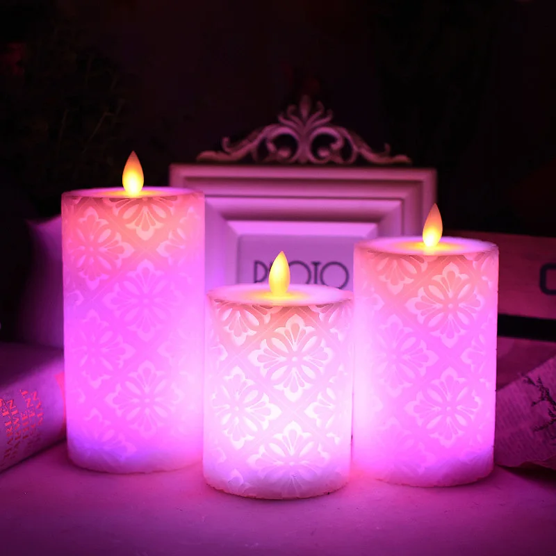 2019 Remote Control Paraffin Wax Color Changeable LED Candle Light for Parties Birthday Christmas Home Decoration