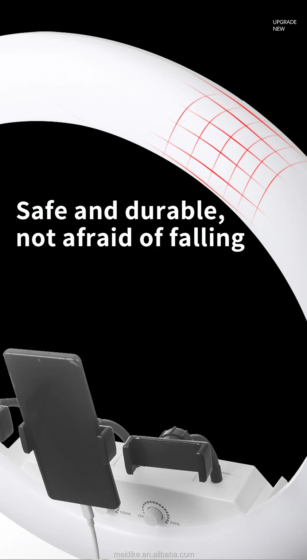 Large 22 inch led ring light 640pcs SMD LEDs with flexible phone holder FS-640 kit