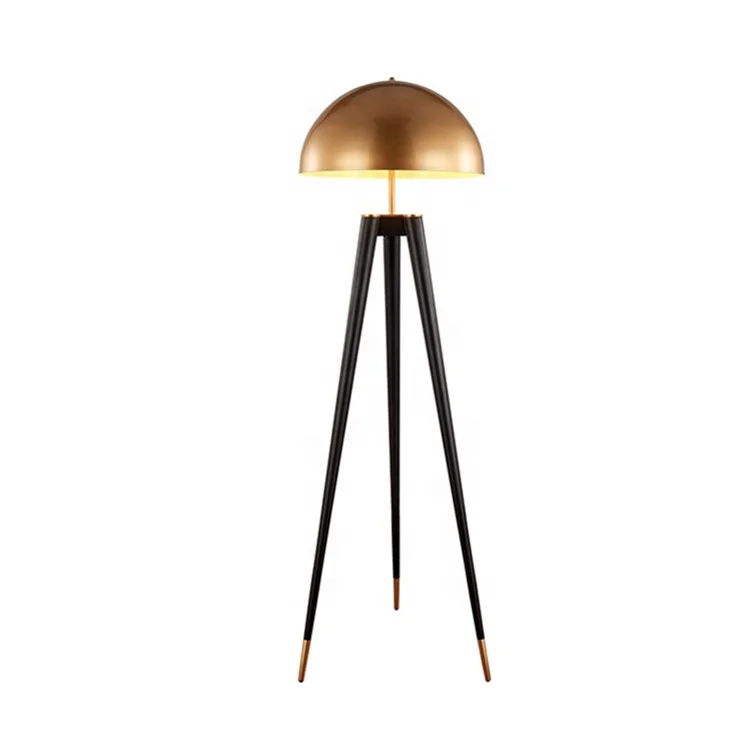 Wholesale Contemporary Floor Lamp Tripod Classical Black Copper Floor Lamp For Office Hotel