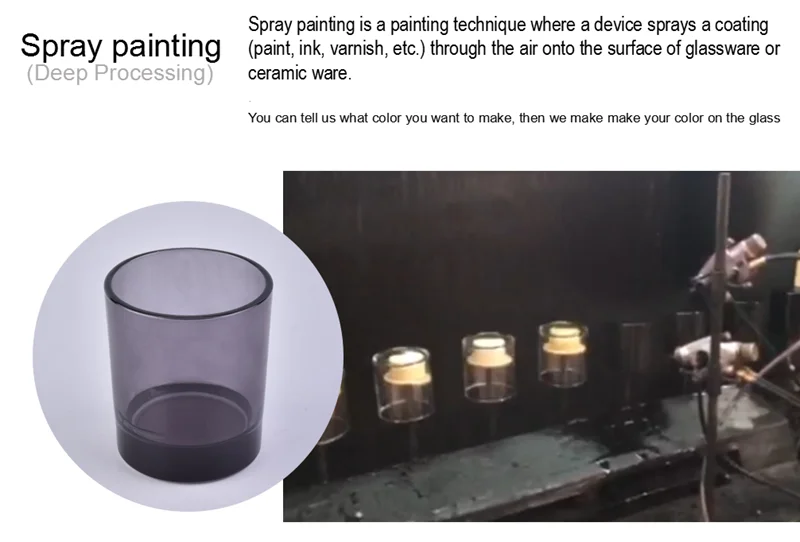 smoky grey glass candle jars