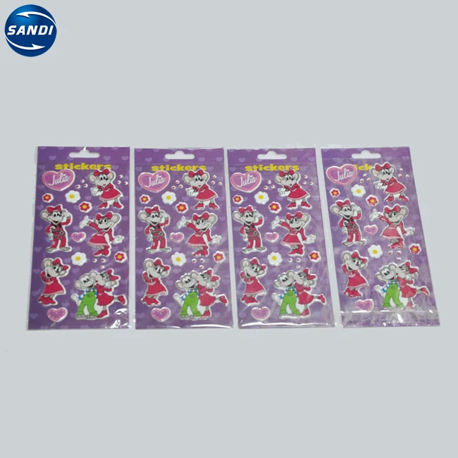 Wholesale custom 3d cartoon puffy bubble stickers