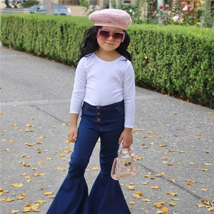
High Quality New Toddler Baby Girl Blue Jeans kids clothing jeans 