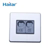 factory price UK Type 2 Gang Computer data socket outlet rj45 and rj11 telephone socket
