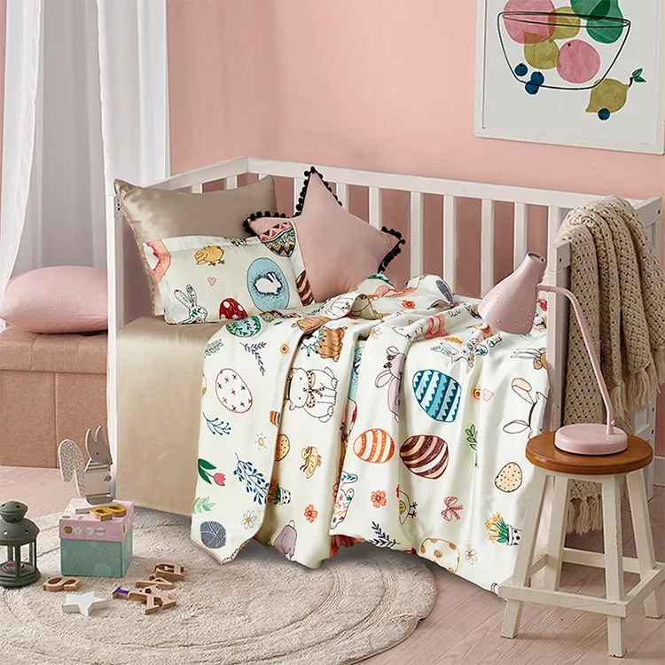 Children Bedding Set 100% Silk Child Bedding Fabric Accept Customised