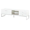 Nordic style modern design white gloss luxury bedroom tv unit with metal legs