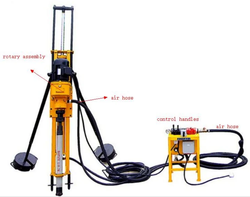 Portable Electric Tripod Dth Rock Drilling Rig,Small Water Well ...