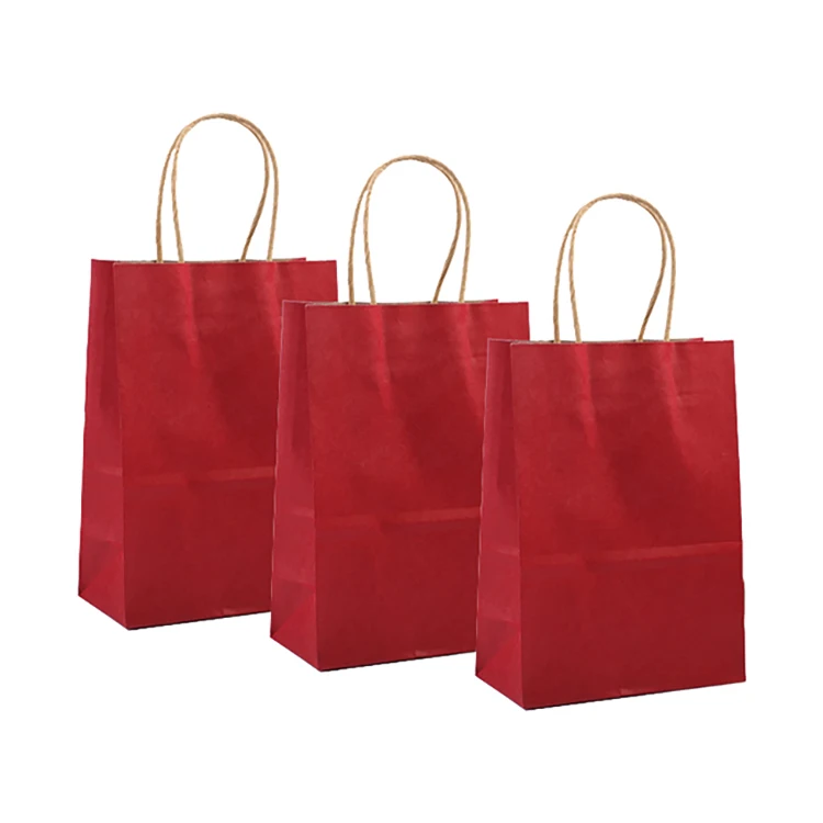 Custom Printed Shopping Carry Reinforced Die Cut Handle Paper Bag With
