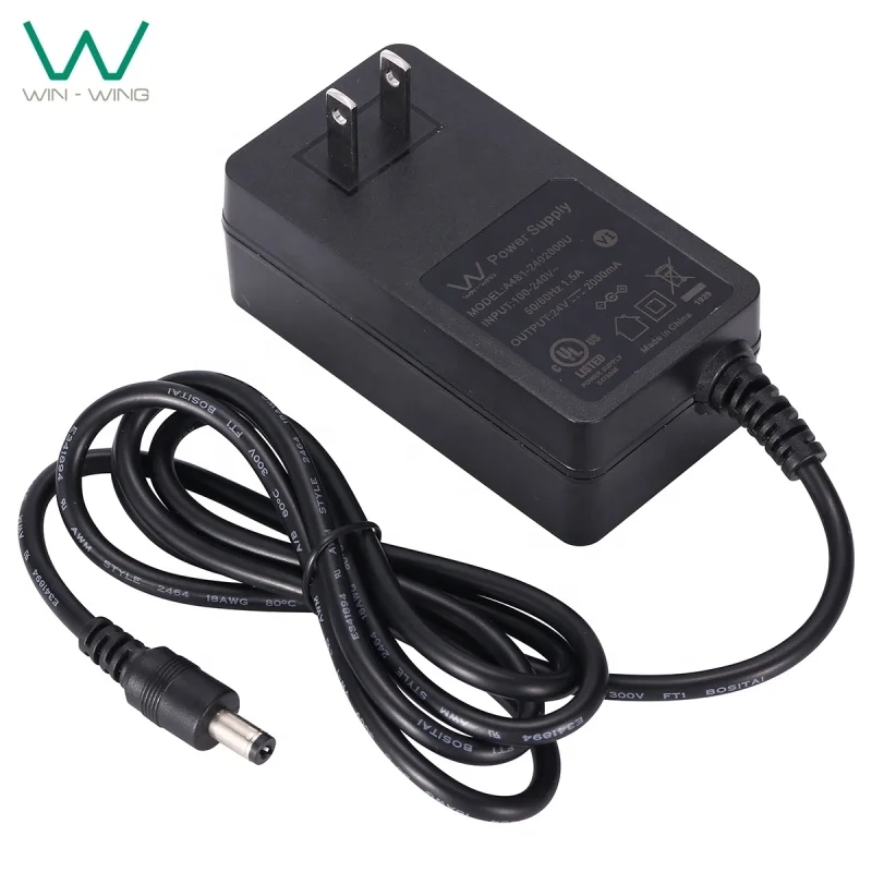 Wall power adapter 12v 3a AC DC power supply with UL62368 CE GS BS TUV SAA FCC ROHS certified