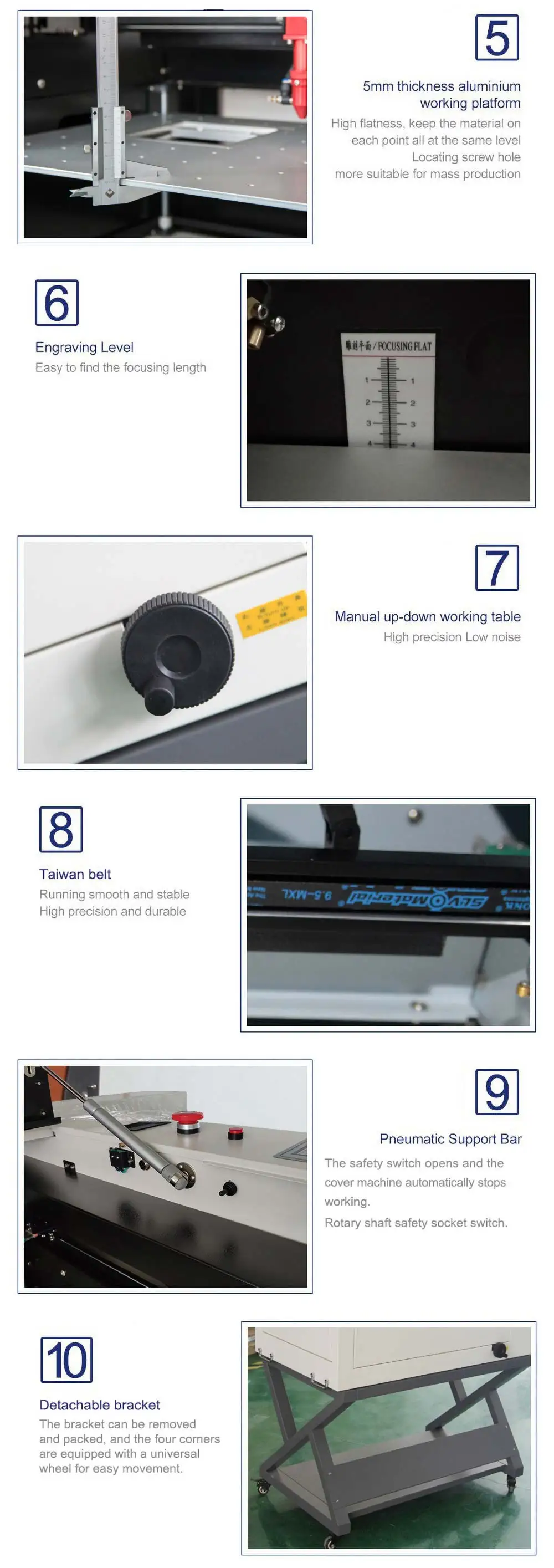 Rubber stamp laser engraving machine 4060B laser cutting machine advantage 2