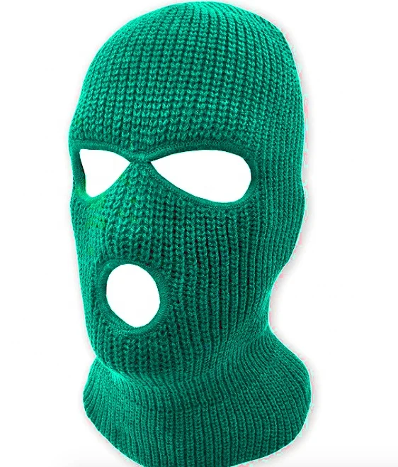 Custom 3 Hole Ski Mask Warmer Full Face Mask Knitted Balaclava Winter ...