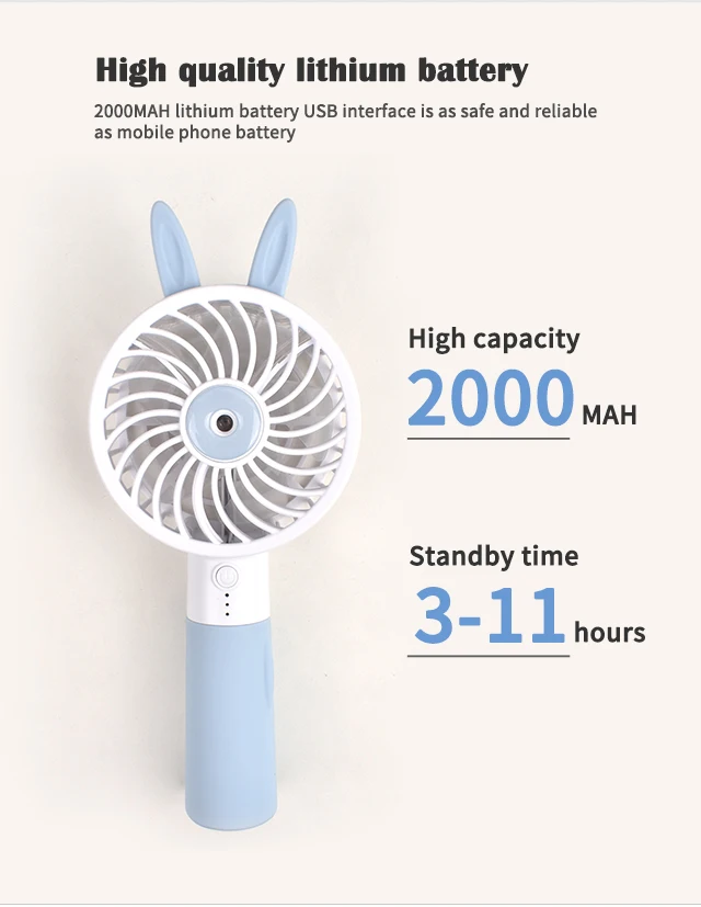 2020 new design 3 fan gears portable rechargeable usb mini electric hand fan  outdoor sports