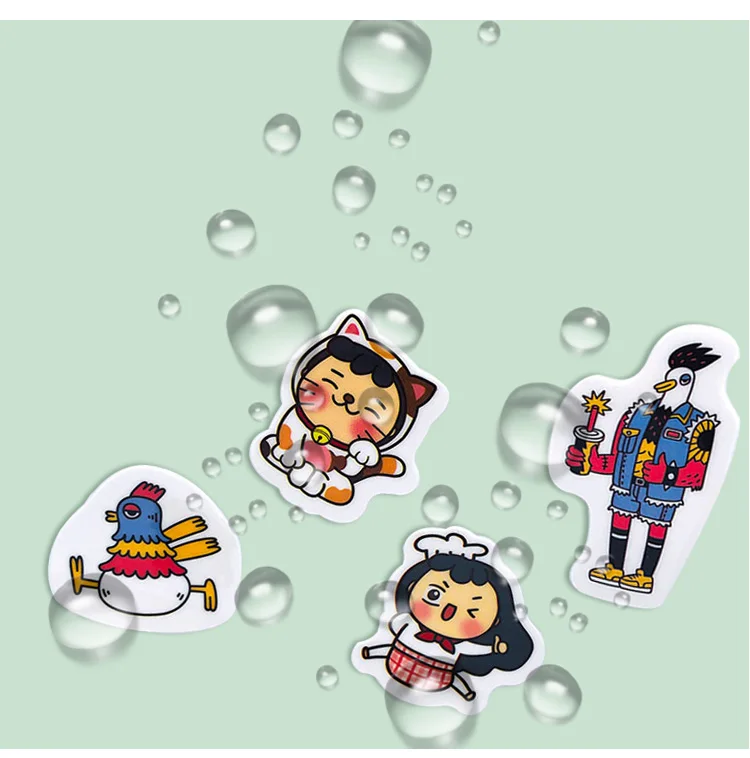 Custom Die Cut Self Adhesive Silicone Sticker Reusable Stickers Fashion