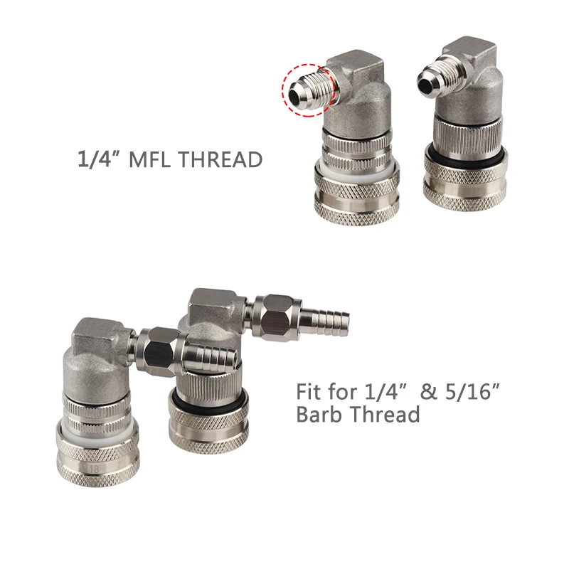 Stainless Steel Ball Lock Disconnect Barb Coupler For Corney And
