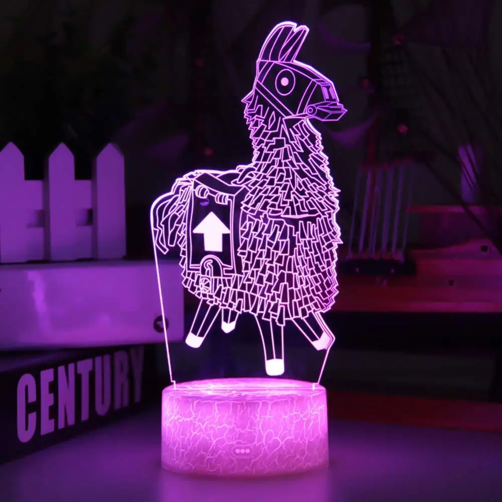 Changeable USB Touch Lampada  Fortress 3D Visual  led Illusion Night Light lamp for children