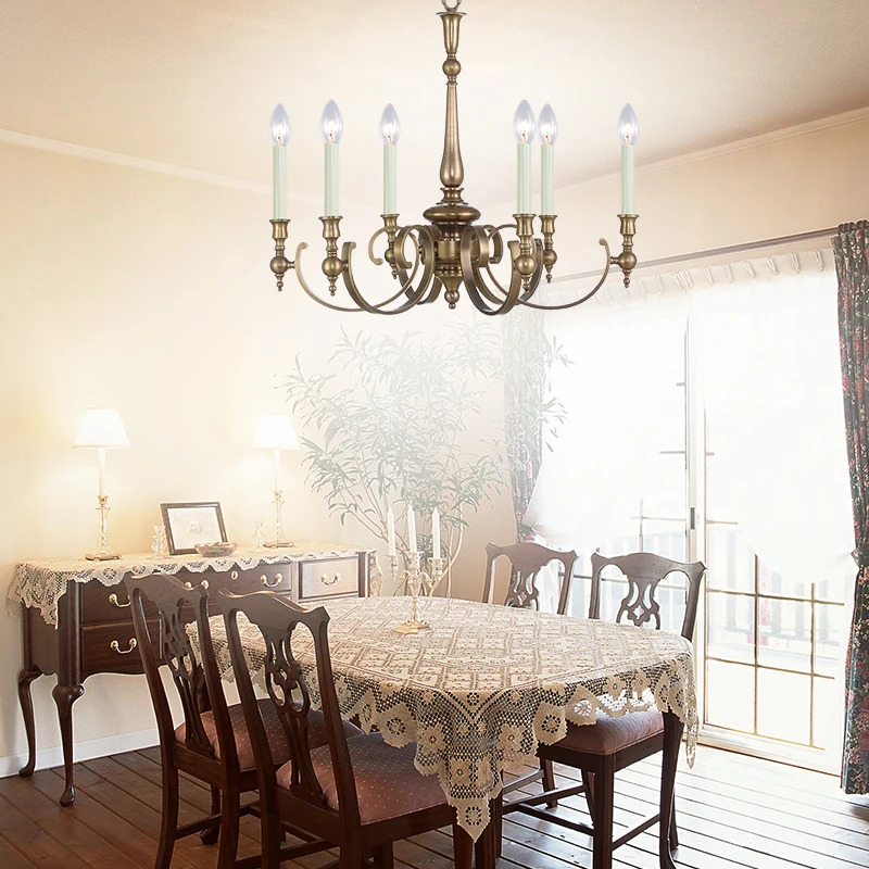 elegant brass arm chandelier pendant