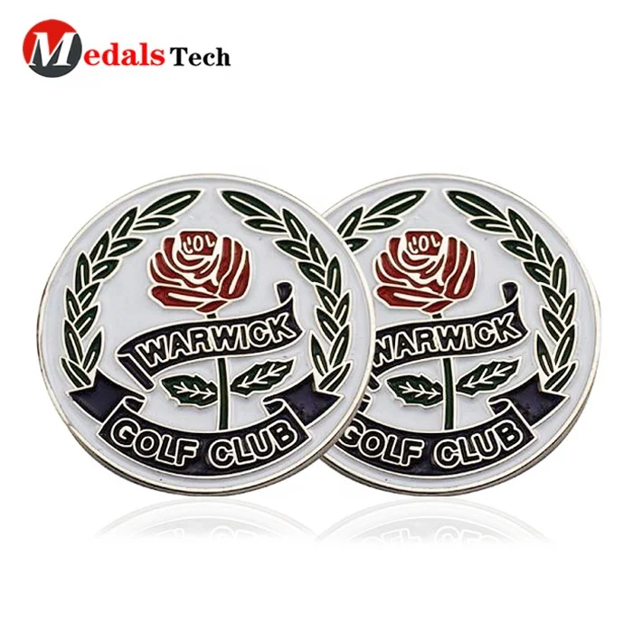 Wholesale promotion eco-friendly  quality cheap metal golf ball marker custom with low price