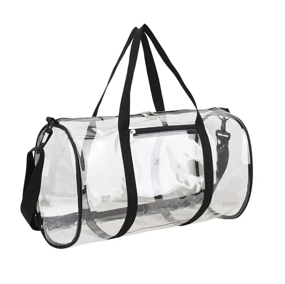 clear plastic duffle bag