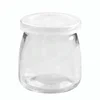 100ml small clear mini footed glass paste jam milk jar decorative glass jars with plastic lid