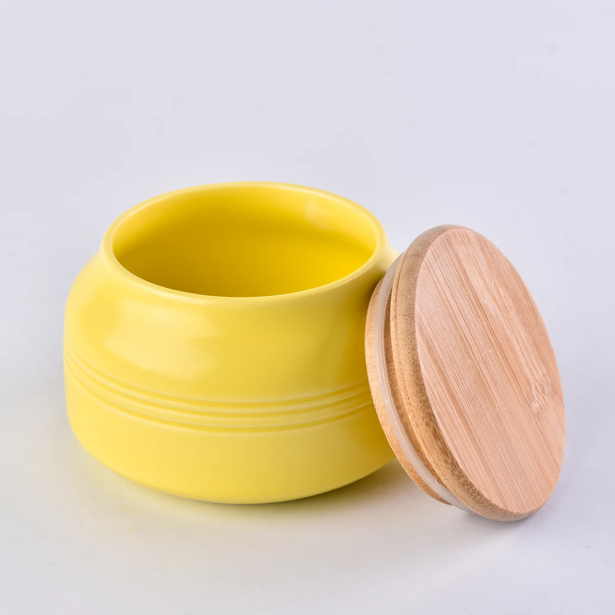 10oz Glazed Belly Ceramic Candle Jars ome Decoration Pieces