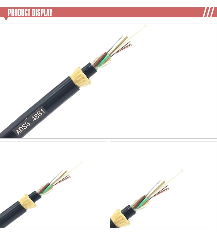 Duplex Duct Type Jacket Adss Optic Cable 6 Core Single Mode Optical Fiber