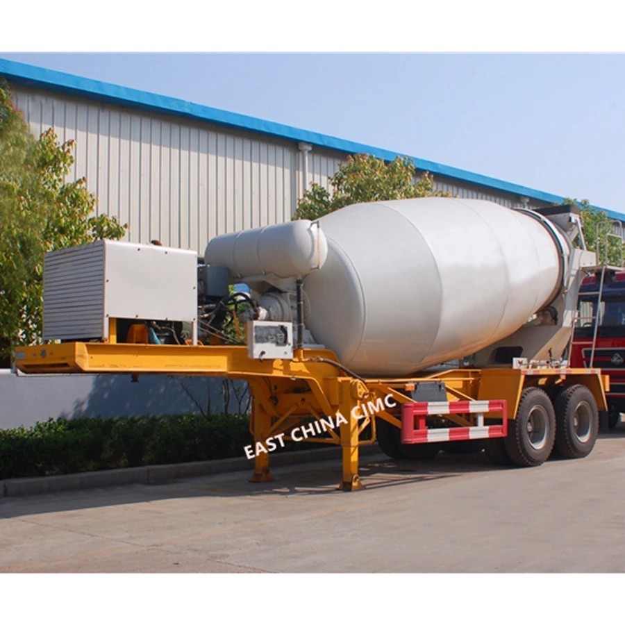 3 Axles 12 Wheels Bulk Cement Concrete Mix Mixer Truck Trailers 30tons