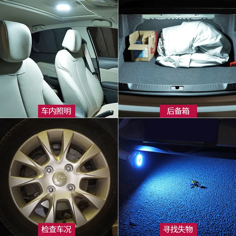 luz led universal para interior de coche recargable por usb lampara de lectura magnetica para techo de interior 3 colores buy luz de lectura