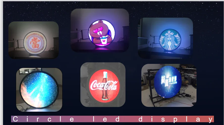 China supplier high quality HD video advertising indoor/outdoor round screen circle led display