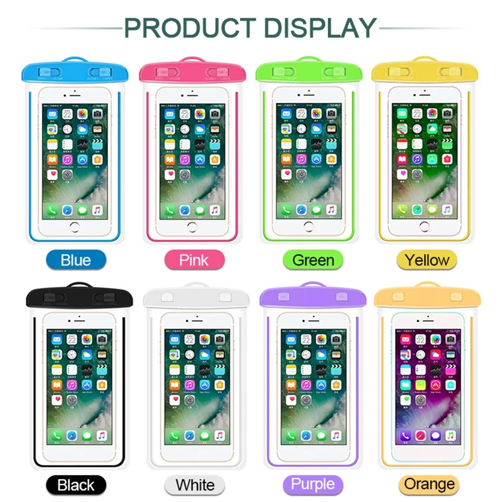 Cheap Luminous Waterproof Bag Phone 6s Plus, 7, 7 plus, 8 PVC Waterproof Bags Portable Mobile Phone Accessories.jpg