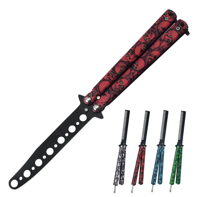 Butterfly Knife Trainer Training Practice Steel Balisong Unsharpened ...