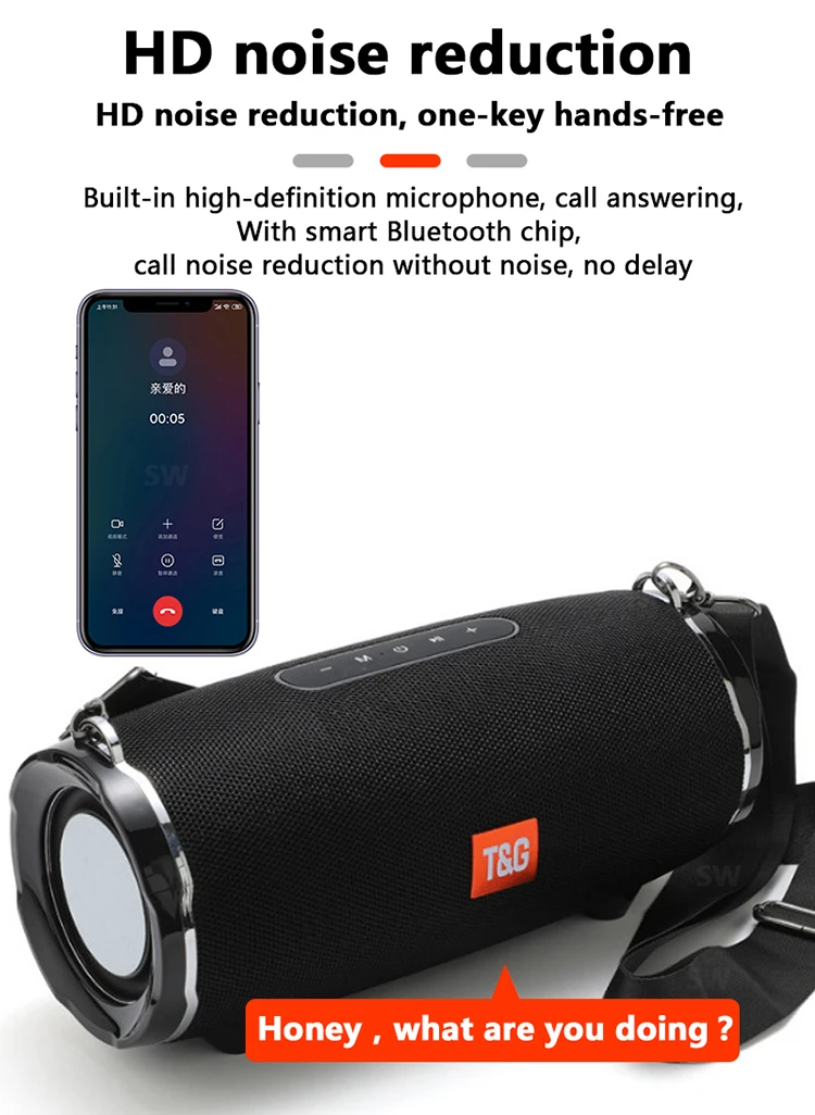 TG187 Speaker waterproof 4400mah high sound bass 50 watt subwoofer BT super bass wierless portable powerful bluetooth speaker - ANKUX.COM
