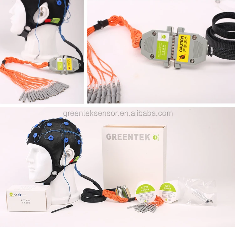 Eeg Headcap With Agcl Electrodes Sensors For Natus Amplifier Routine