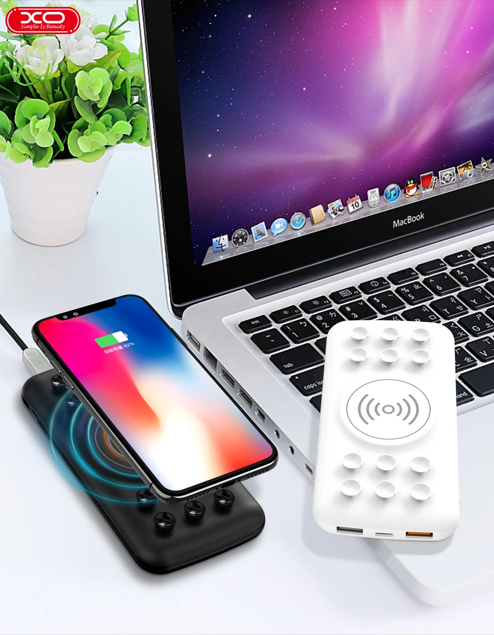 XO Hot Selling 10W wireless fast chargeing QC 3.0 PD charger for smartphone power bank - ANKUX.COM