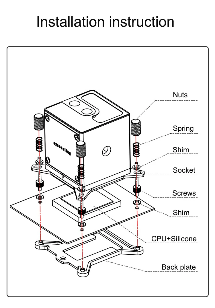 Syscooling All In One Water Cooling Pump Reservoir Cpu Block Three In