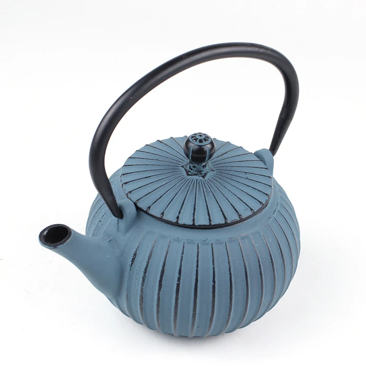 Blue Round Metal Beautyl Cast Iron Coffee Kettle Enamel Tea Pot Buy