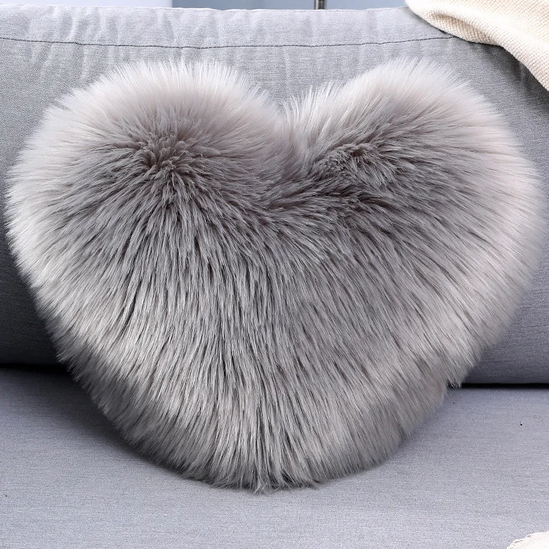 gray plush pillows