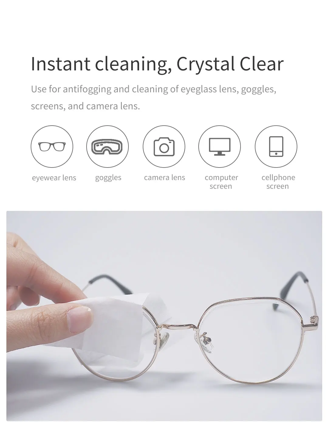 Customizable Long Lasting Anti Fog Wet Wipe For Lens Eyeglasses Buy