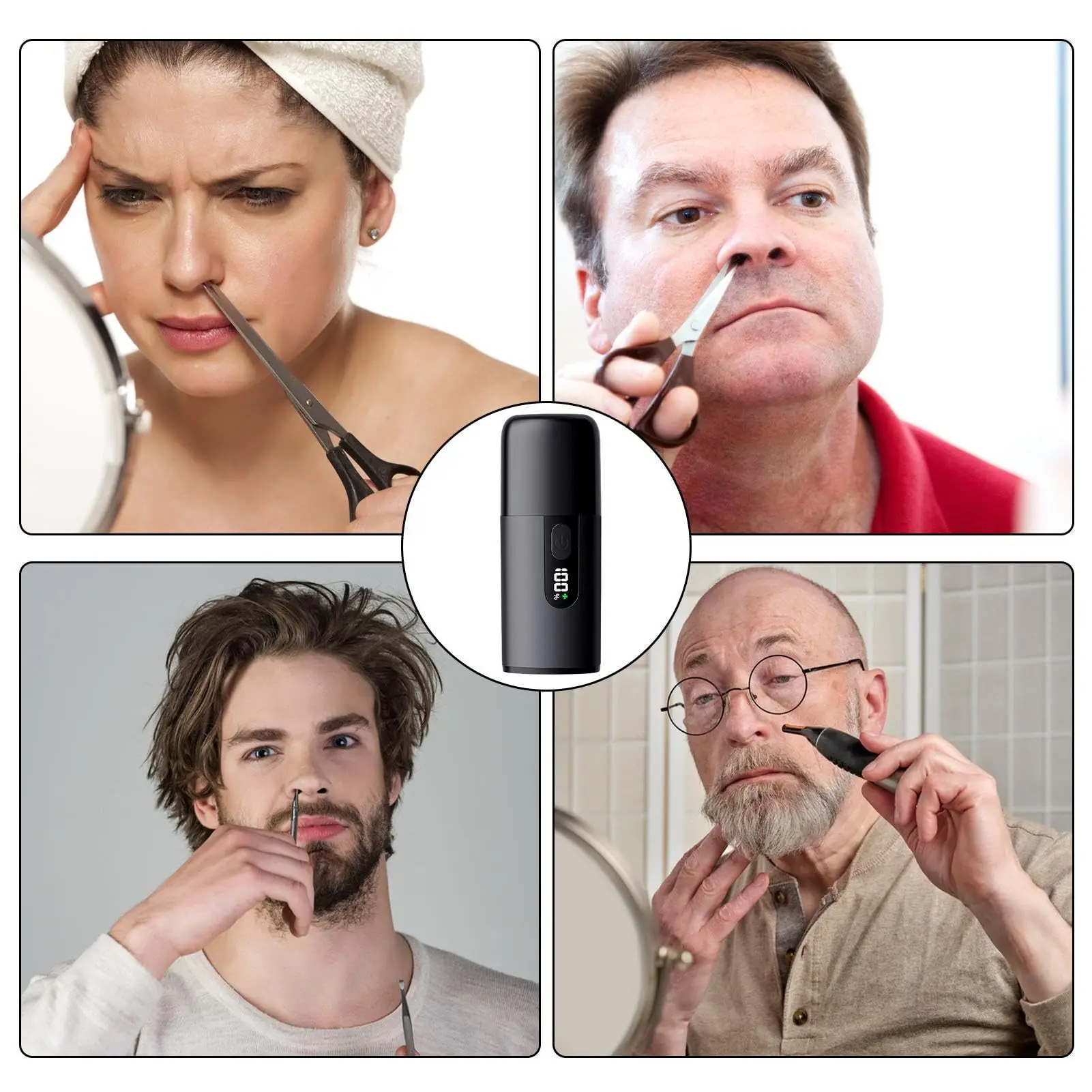 Nose Hair Trimmer Rechargeable Painless Ear Hair Trimmer Eyebrow