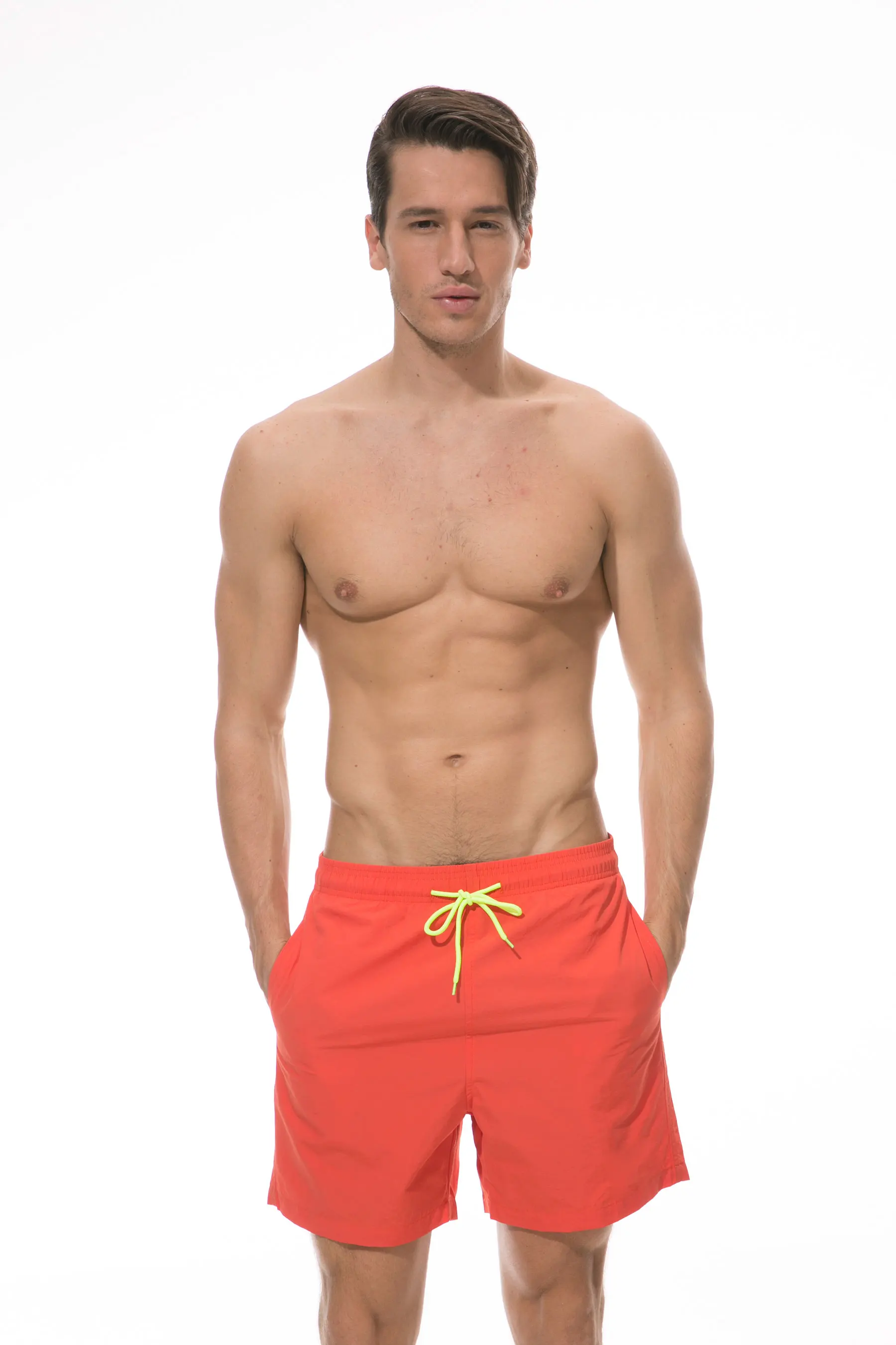 Custom Logo Men Beach Swim Shorts Men Plain Swim Trunks Men Swimwear